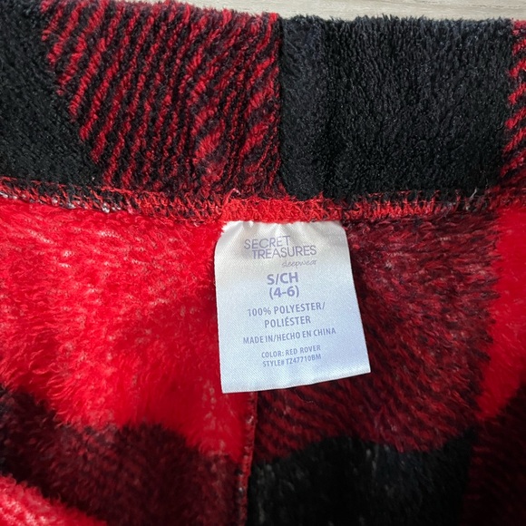 Red and black plaid Christmas soft warm pajama pants Small - Picture 2 of 4